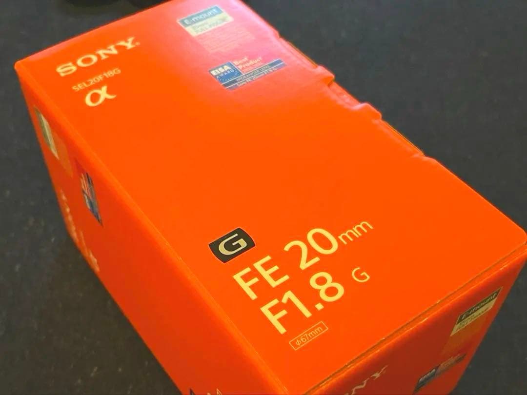 SONY FE 20mm F1.8 Gレンズ