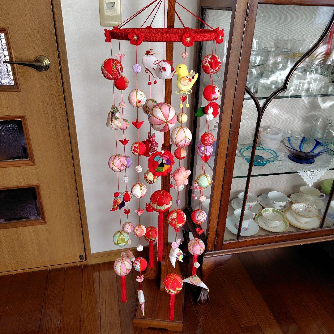 ちりめん細工　お雛様下げ飾りさげもん(大）