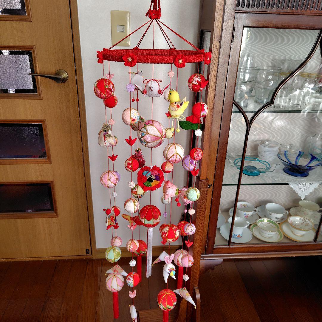 ちりめん細工　お雛様下げ飾りさげもん(大）