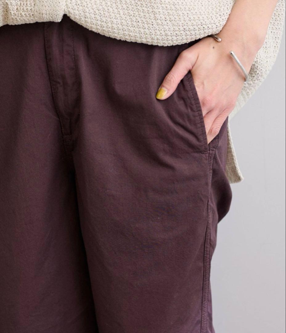 フレームワーク ライトチノ クロップドパンツ ブラウン