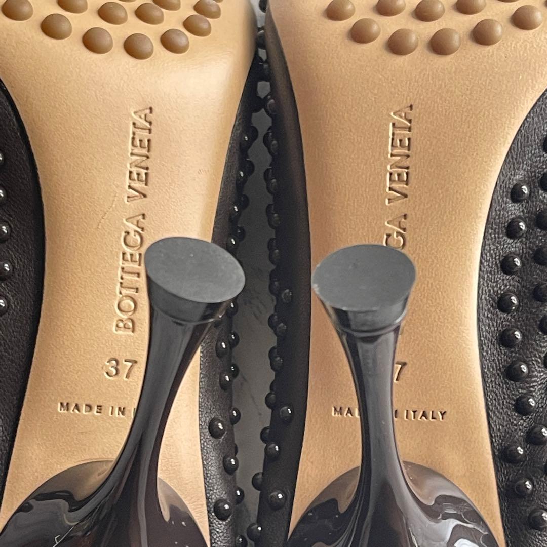 未使用級　ボッテガヴェネタ　ビュレット ドット ソックスミュール　茶色　37