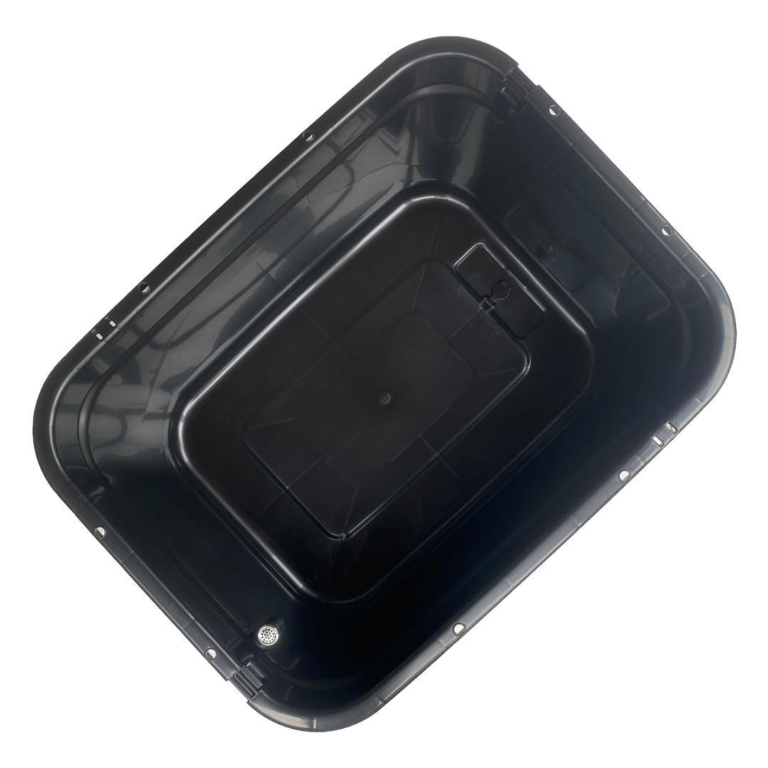 【限定特価】メダカ飼育ケース 120㍑黒x3個 オーバーフロー 金魚飼育 越冬