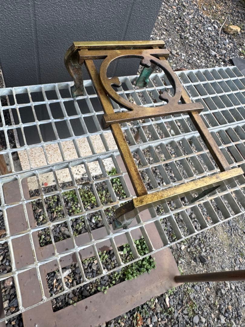 真鍮製　吉原五徳　猫足