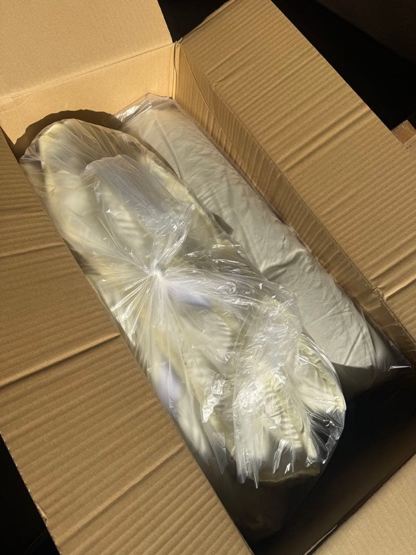 新品　敷布団セット　200cm幅　厚さ15センチ　上層部+下層部　アイボリー