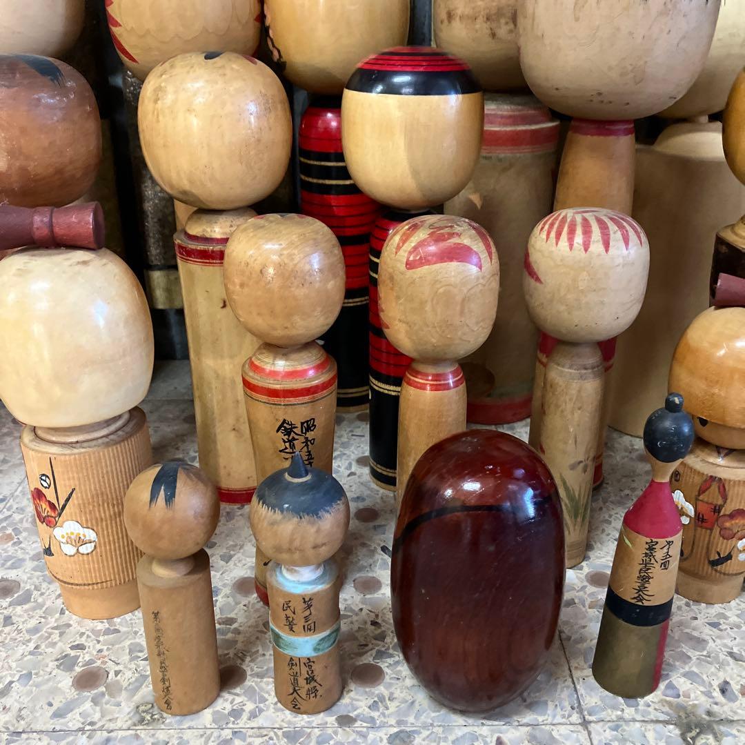 D壁 昭和レトロ こけし 小芥子 21体セット セット売り まとめ売り 木製