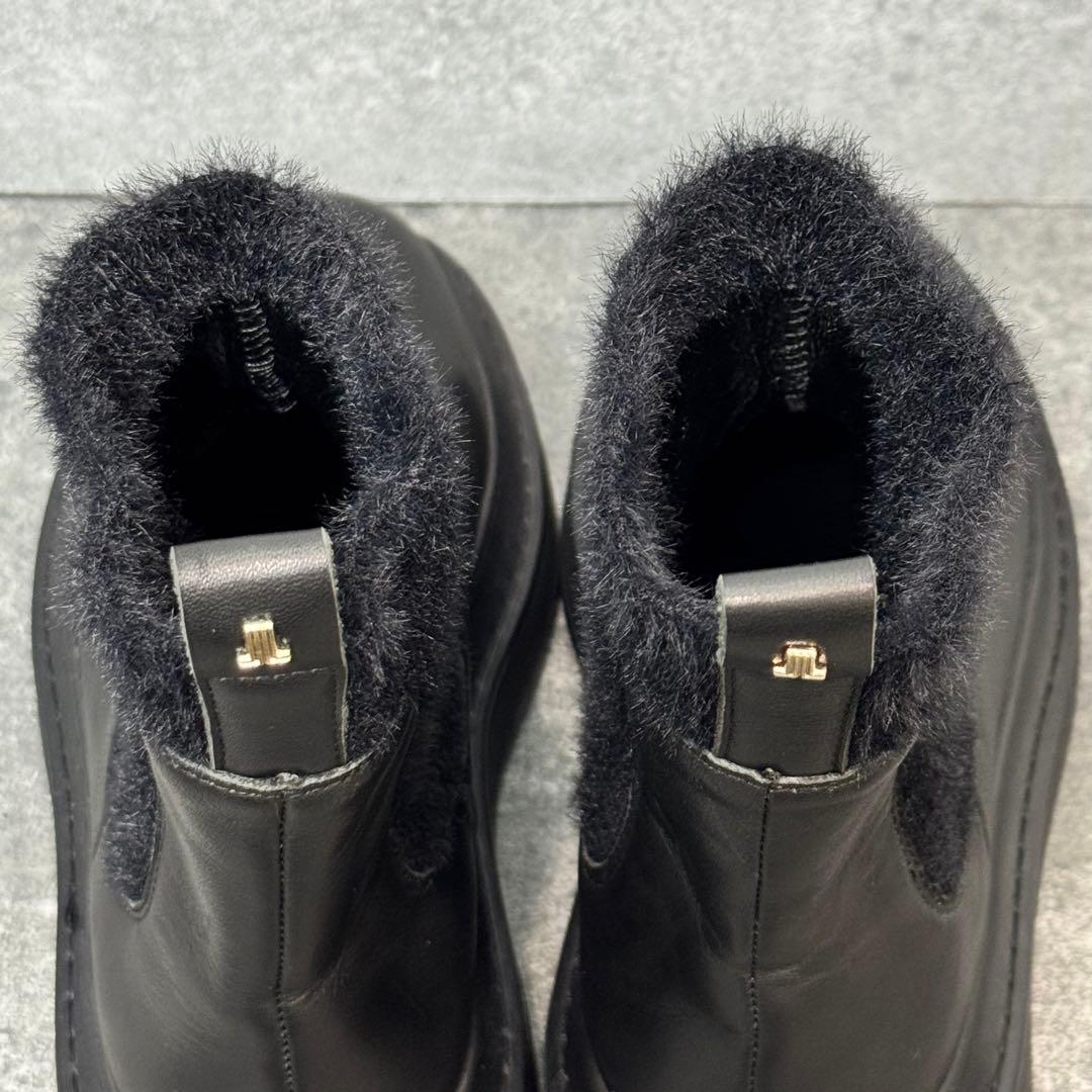 LANVIN on Blue サイドゴア ブーツ ニット ボア S 22.0cm