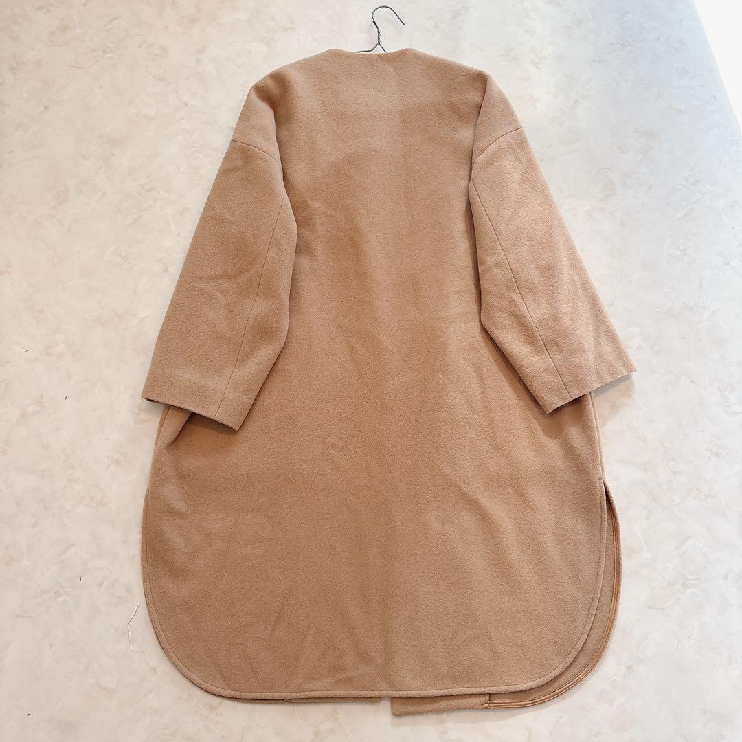 週末セール　yori ウールコート　ベージュ　オーバーサイズ　M