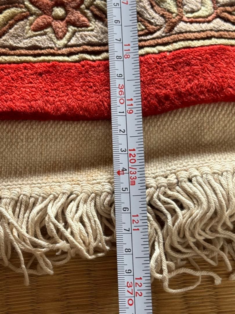 ペルシャ絨毯ラグ 約2.6mx3.6mフリンジ付き3枚