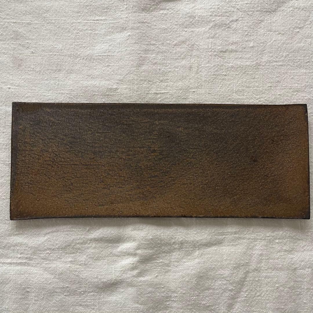 人気作家 水野幸一 銅彩釉 角長板皿 大4枚セット