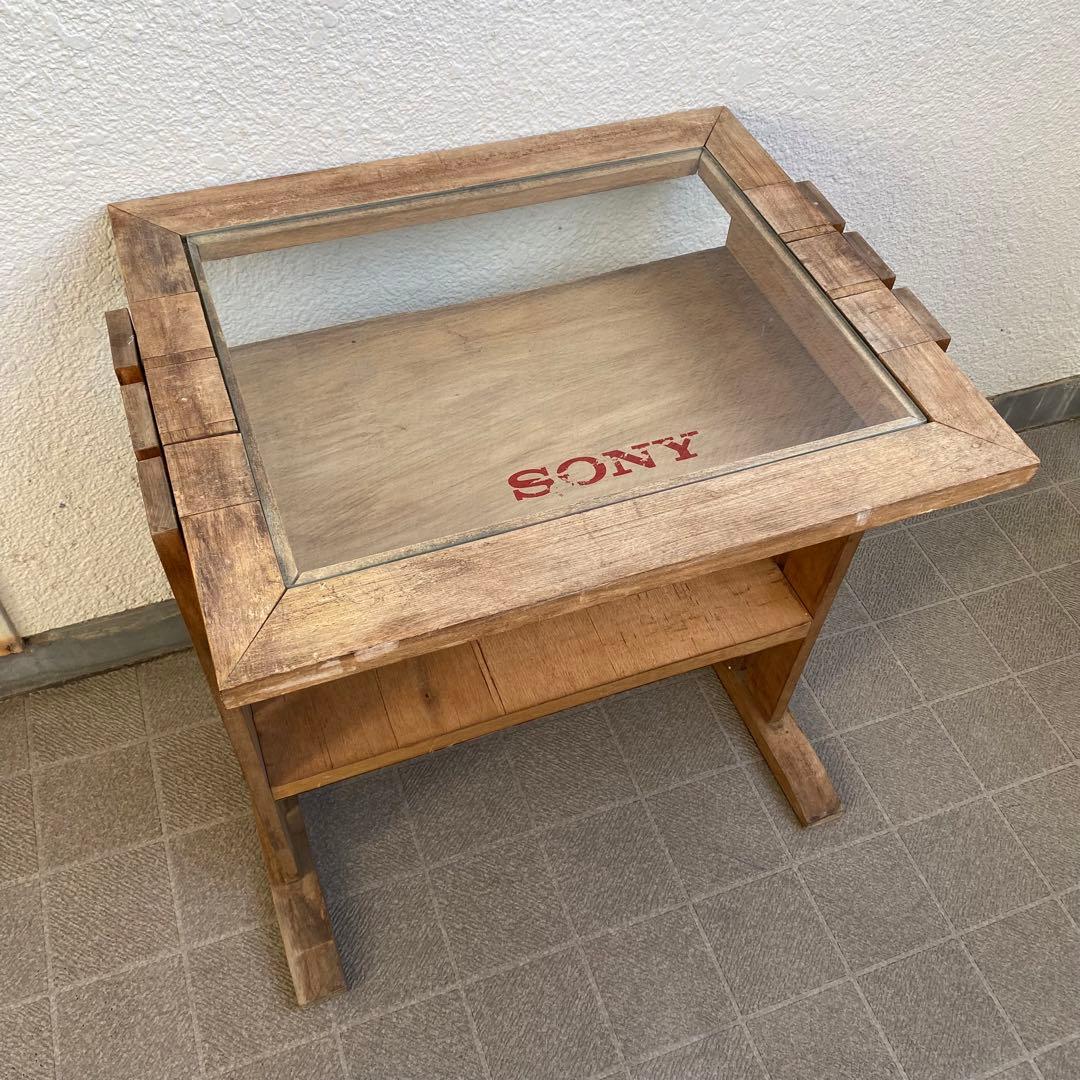 SONY コーヒーテーブル ローテーブル ヴィンテージ カラステーブル
