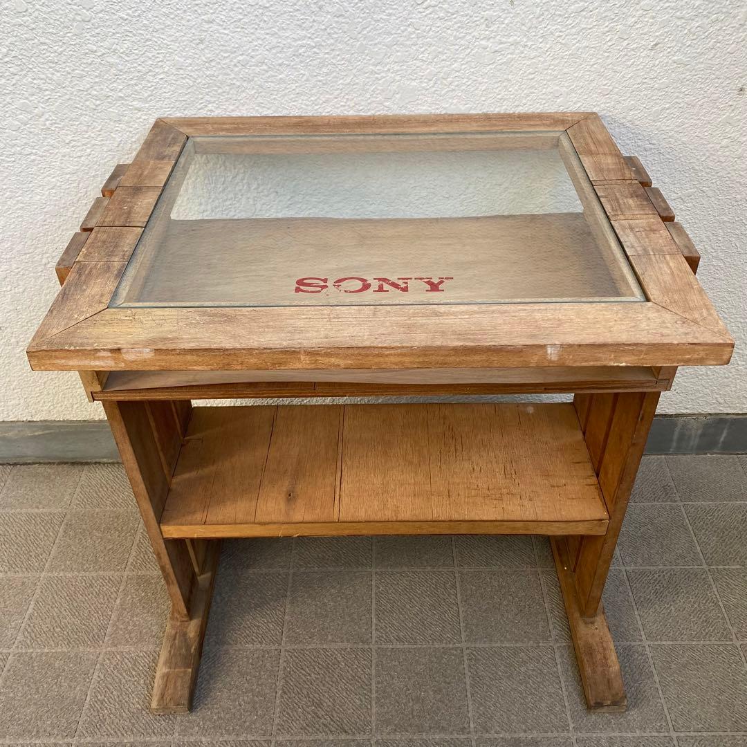 SONY コーヒーテーブル ローテーブル ヴィンテージ カラステーブル