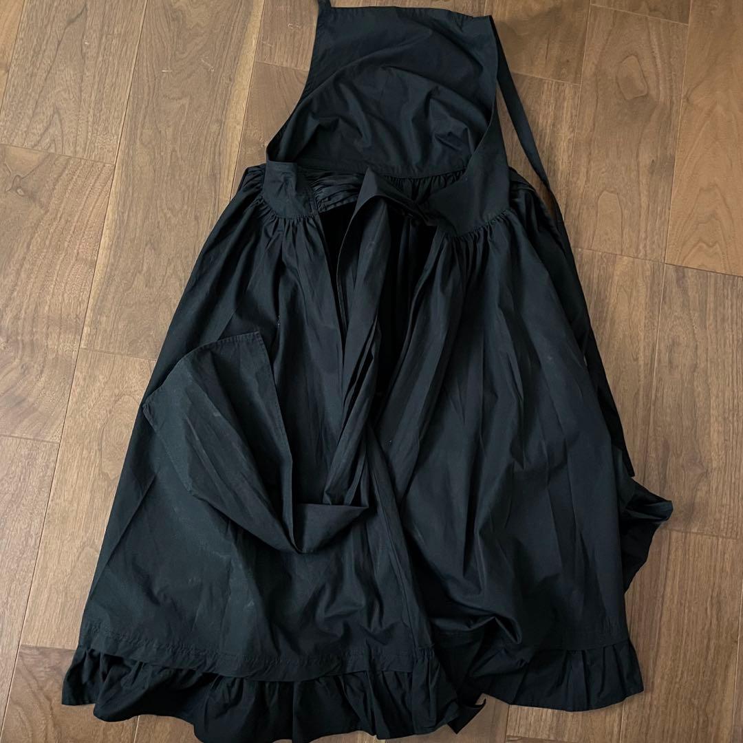 BEAMS COUTURE Dean & DeLucaフリル付き黒エプロン