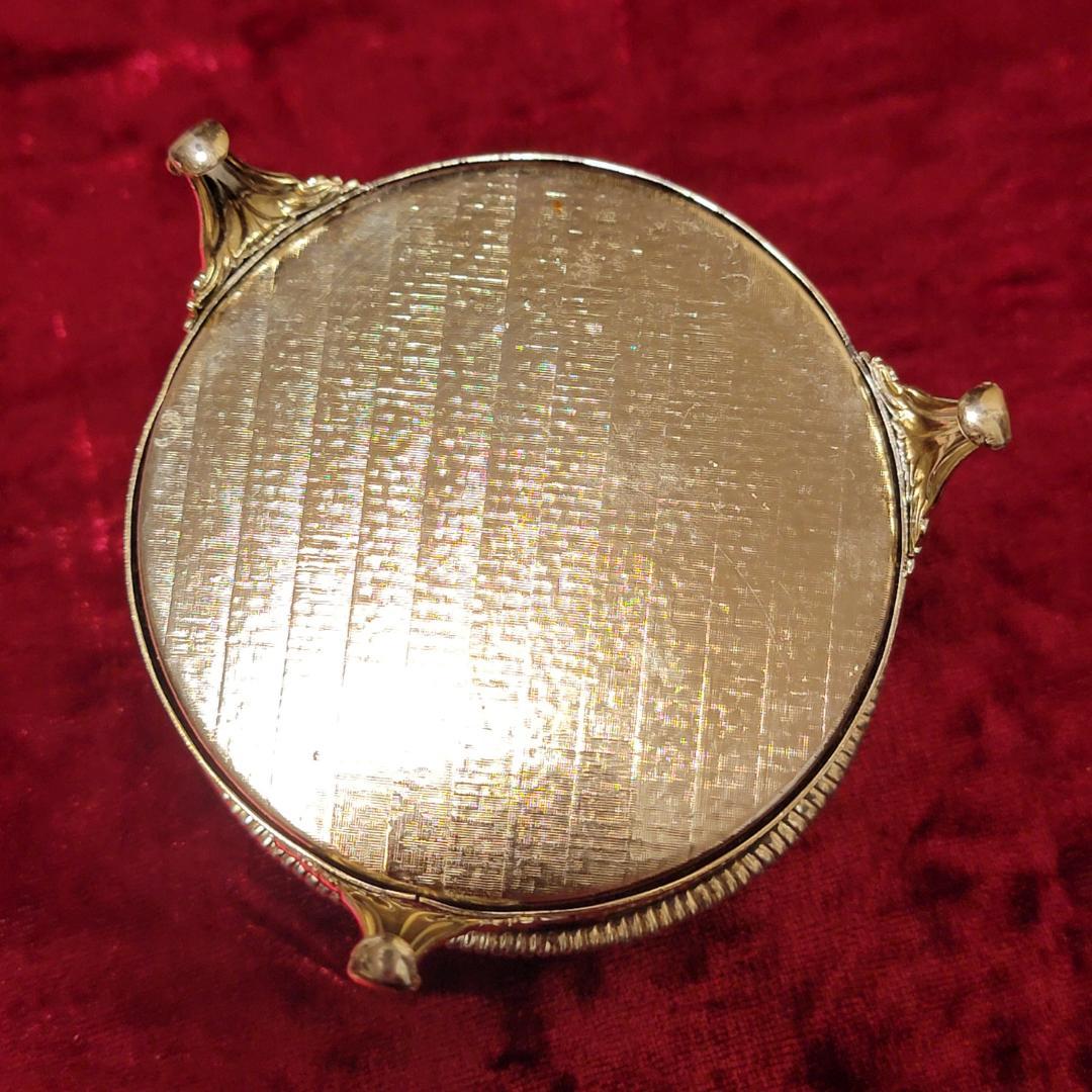 ビンテージ Sam Fink ルビーカラーとレインボーカラー装飾のボックス