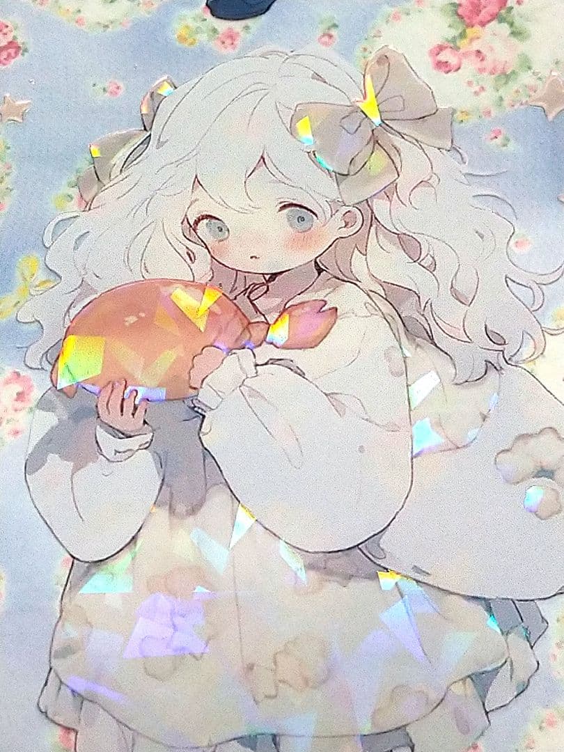 廃盤品✩J793＃巨蟹座-極光(贝壳光)銀河絵日切り売り海外人物女の子AIマステ