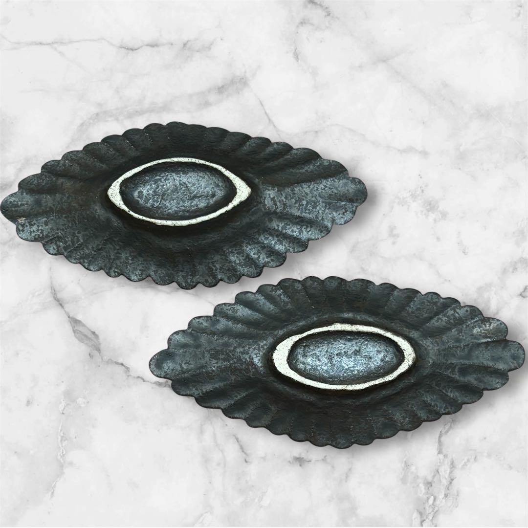 安福由美子　菊小皿　２枚セット