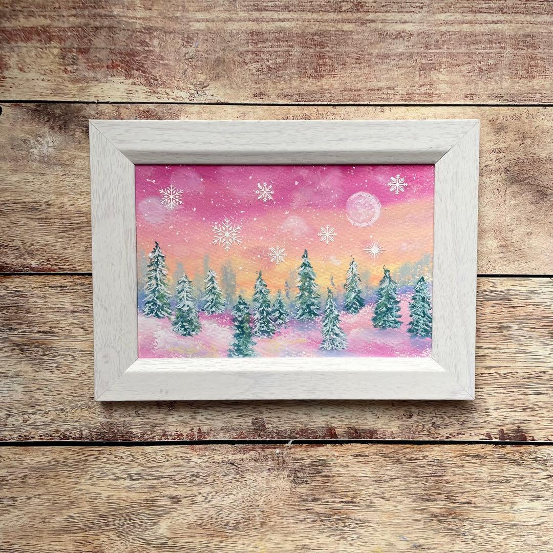 オイルパステル画　アクリル画　ご予約品　5点