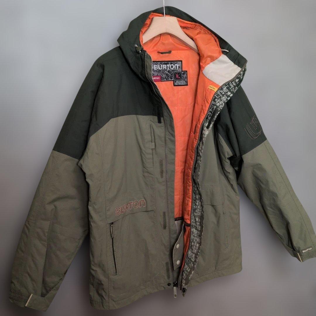 美品 BURTON バートン スノーボードジャケット L カーキ 2トーン