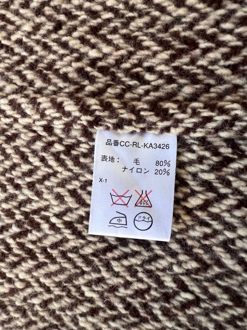 90sラルフローレン マキシ丈ダッフルコート ニット オーバーサイズ