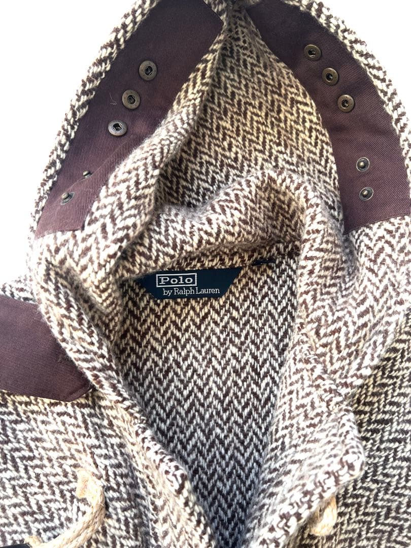 90sラルフローレン マキシ丈ダッフルコート ニット オーバーサイズ
