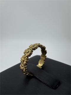 K18花モチーフ ゴールドリング2.07g 11号