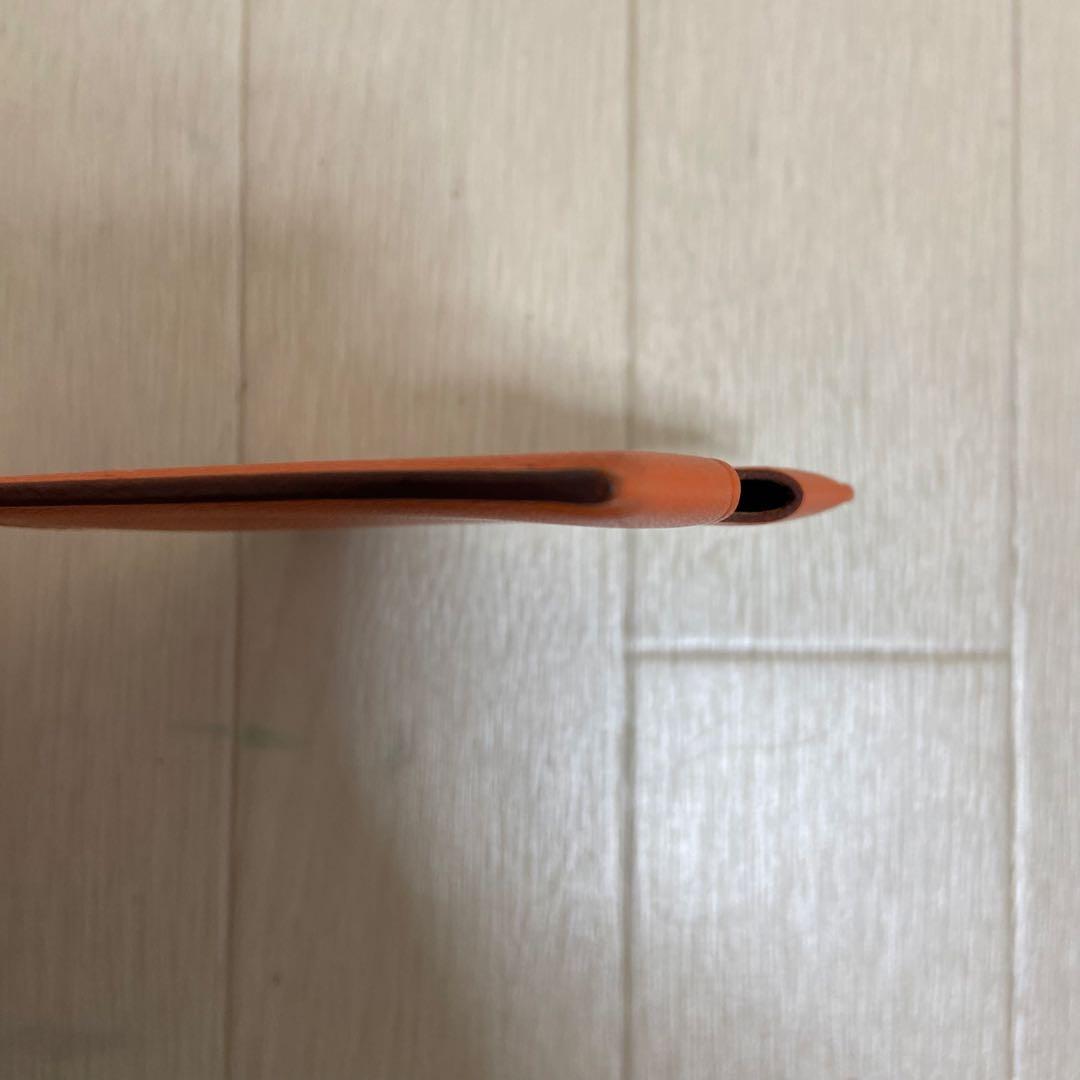 【鑑定済み】エルメス 名刺入れ カードケース オレンジ レザー 革