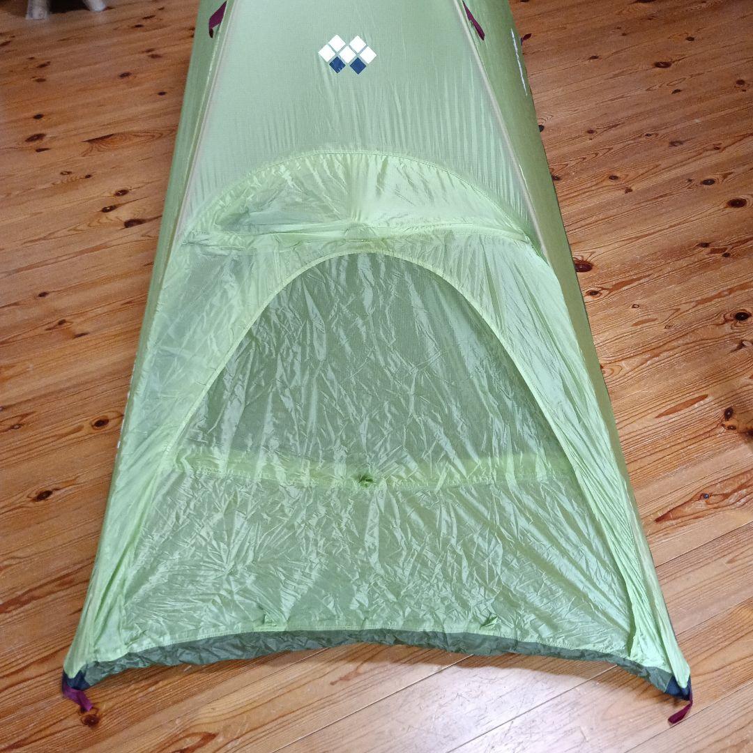 mont-bell ライトグリーン ドームシェルター1人用 キャンプテント