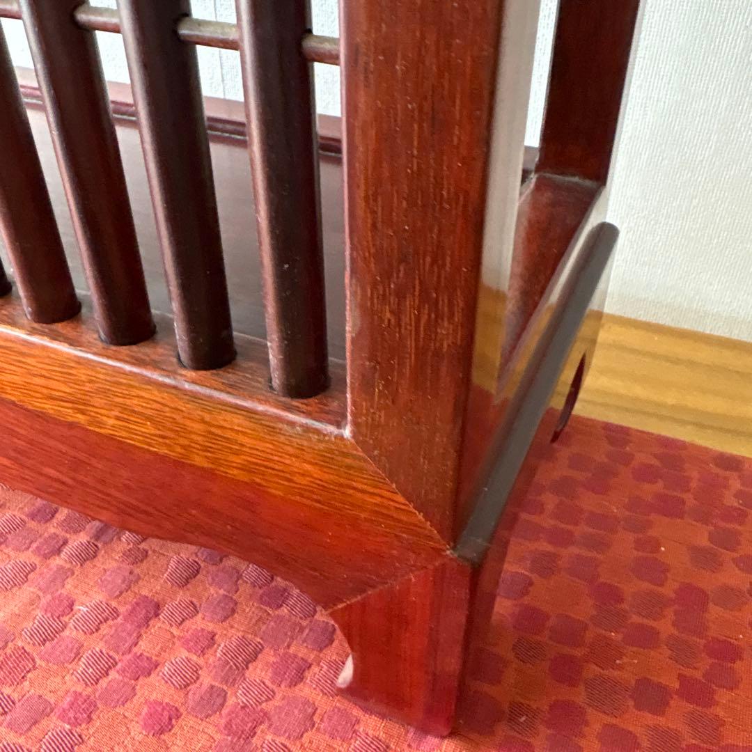 無垢材　格子　縦浅　小棚　高さ約70cm 幅約51cm