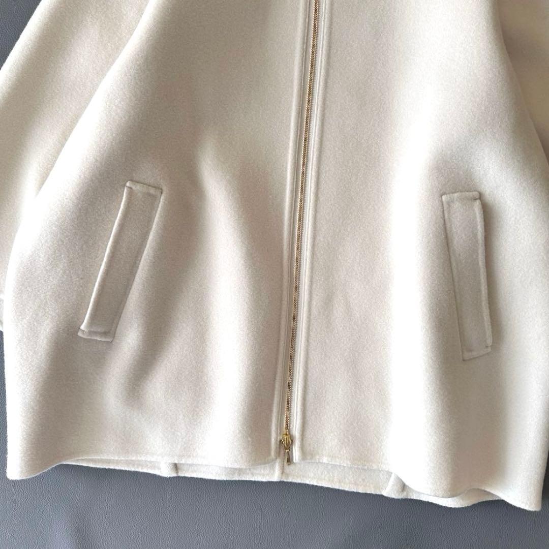 美品 希少 48サイズ 23区 ウールリバースタンドカラーコート 大きいサイズ