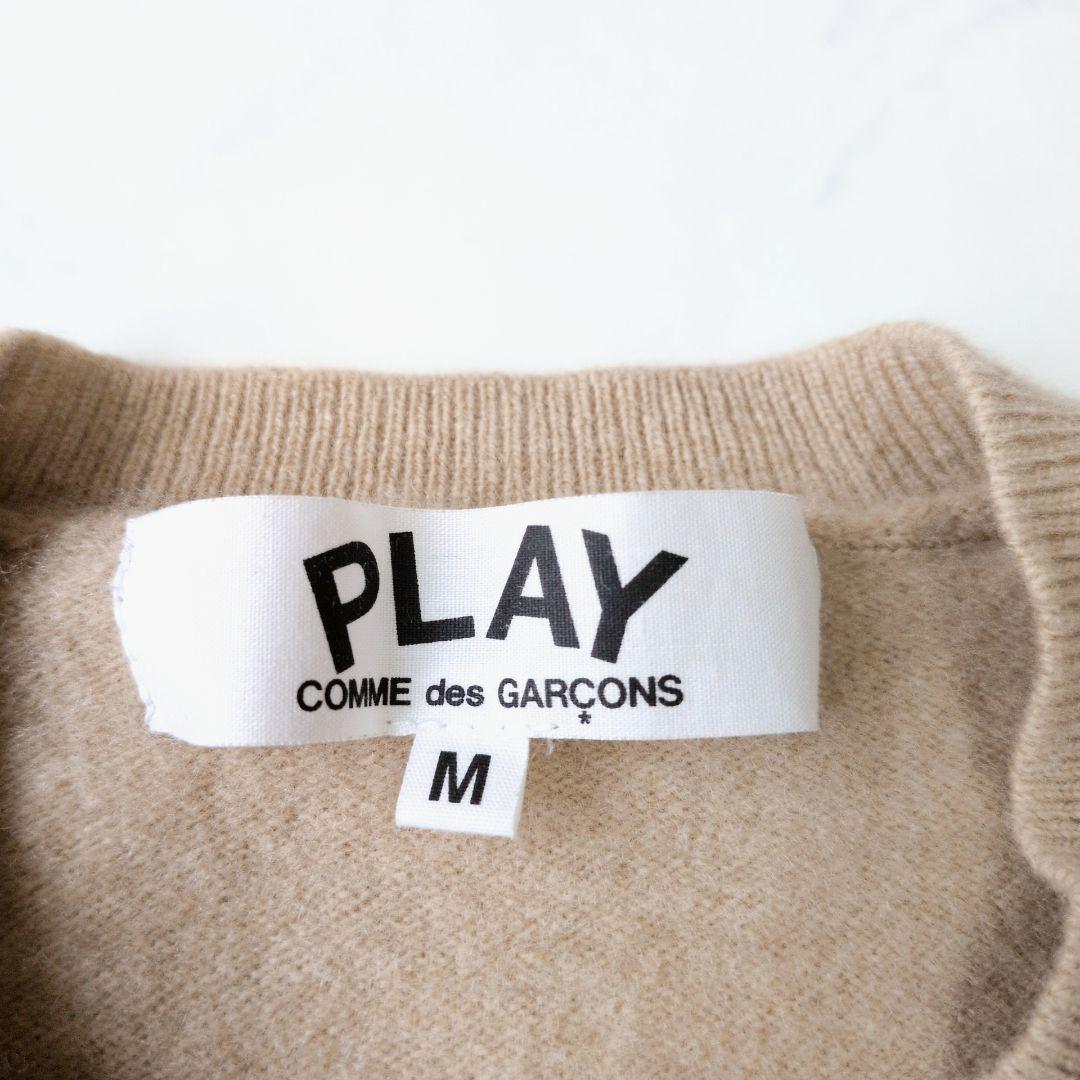 プレイコムデギャルソン カーディガン ブラックハート ウール100% M