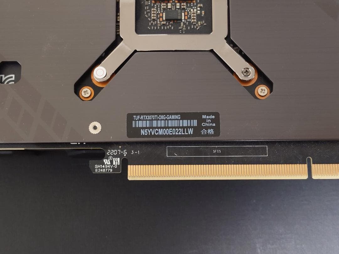 グラフィックボード・グラボ・ビデオカード ASUS TUF Gaming GeForce RTX3070Ti OC 8GB