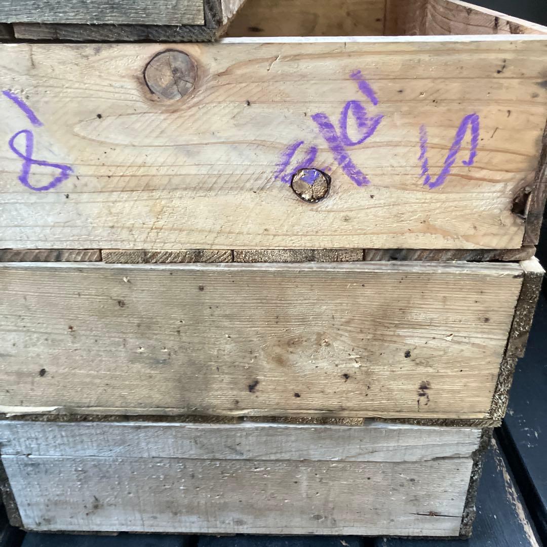 9個まとめ　魚　トロ箱　レトロ　木製箱　魚箱 魚屋 魚河岸 市場 木製　道具箱