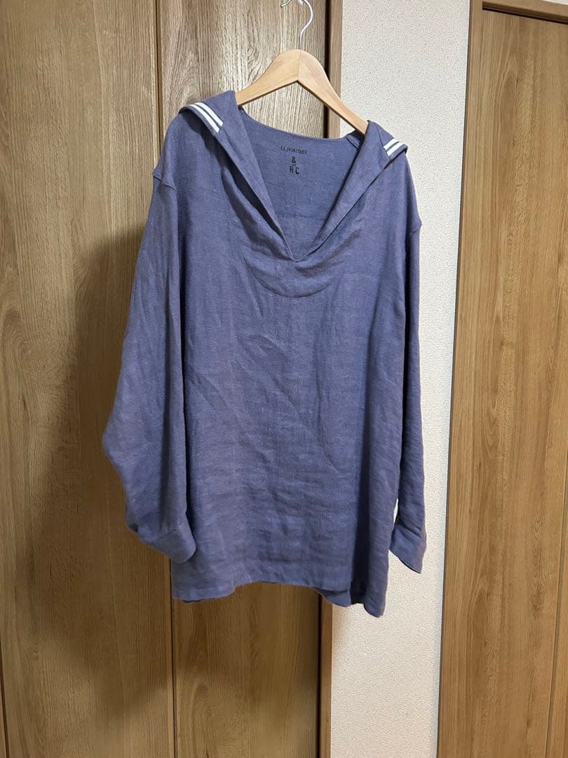 Curensology リネンセーラーカラーブラウス