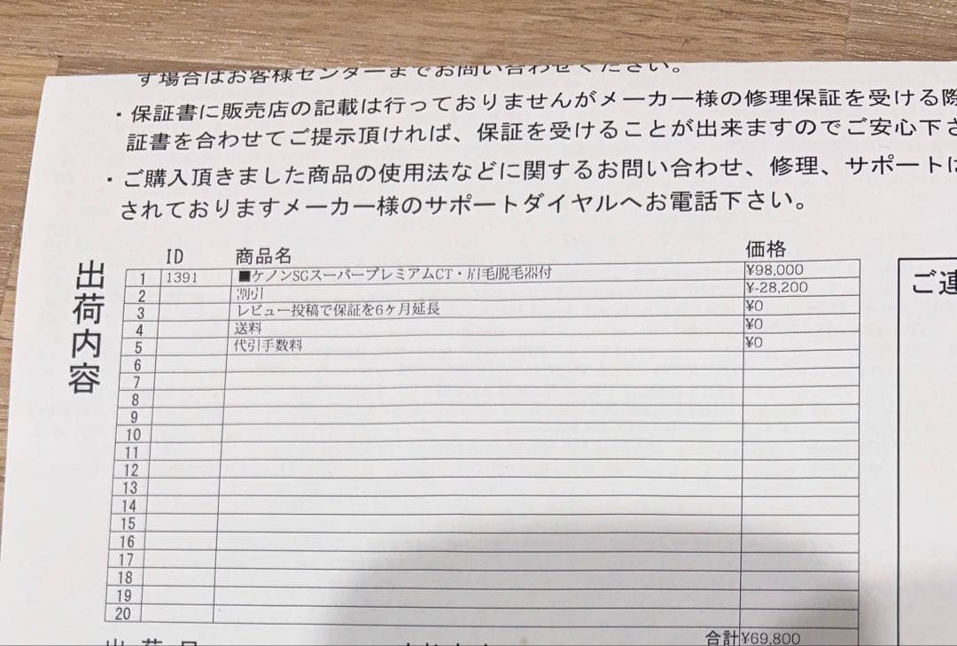 ケノン 脱毛器 ver8.4【シャンパンゴールド】付属品全てあり