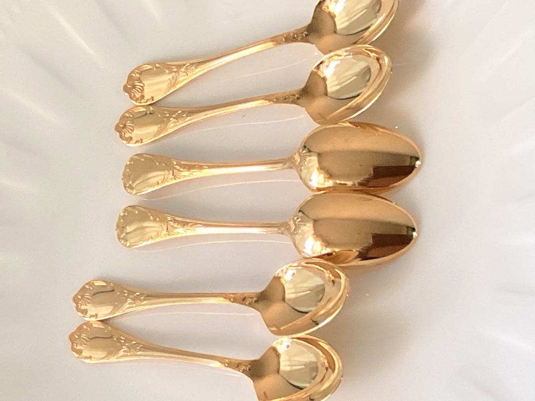 クリストフル マルリー★デミタススプーン6本セット★ゴールドギルド24金！￼