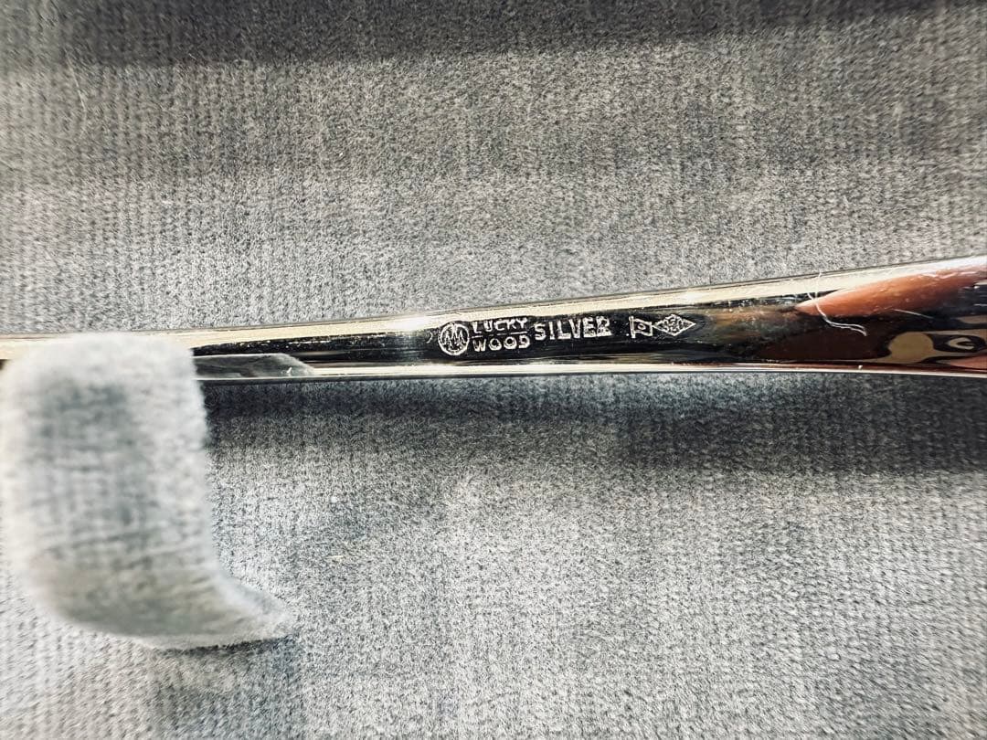 ラッキーウッド　純銀製コーヒースプーン６本セット