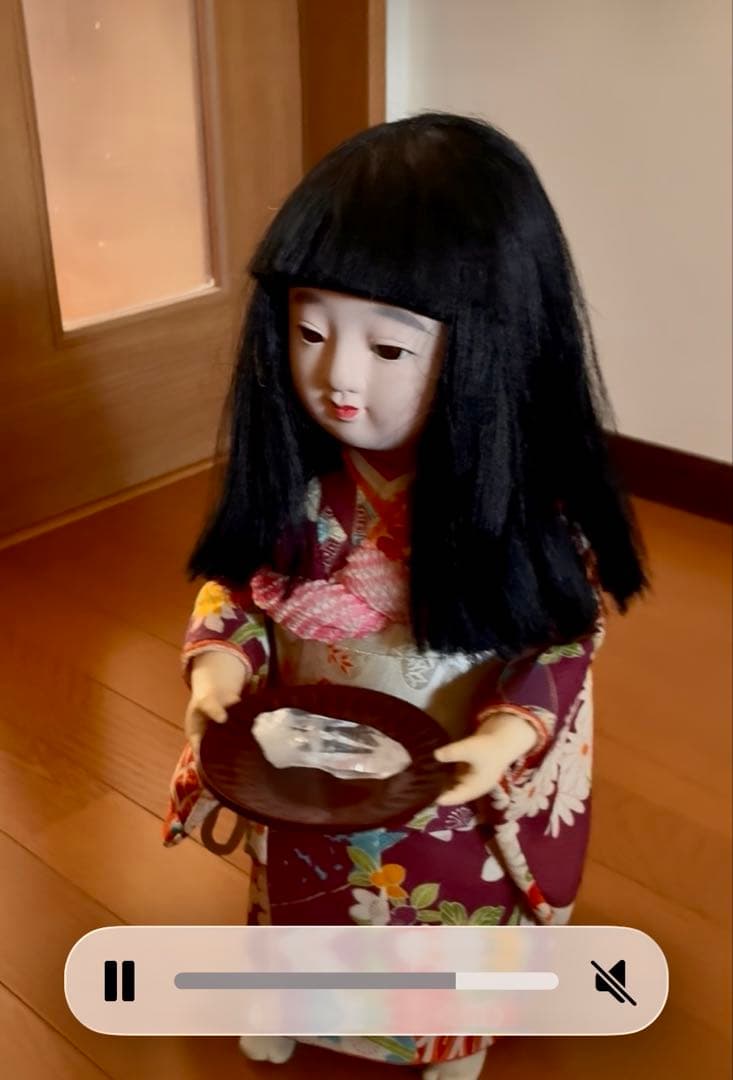 からくり茶運び人形　ゼンマイ仕掛け　少女人形