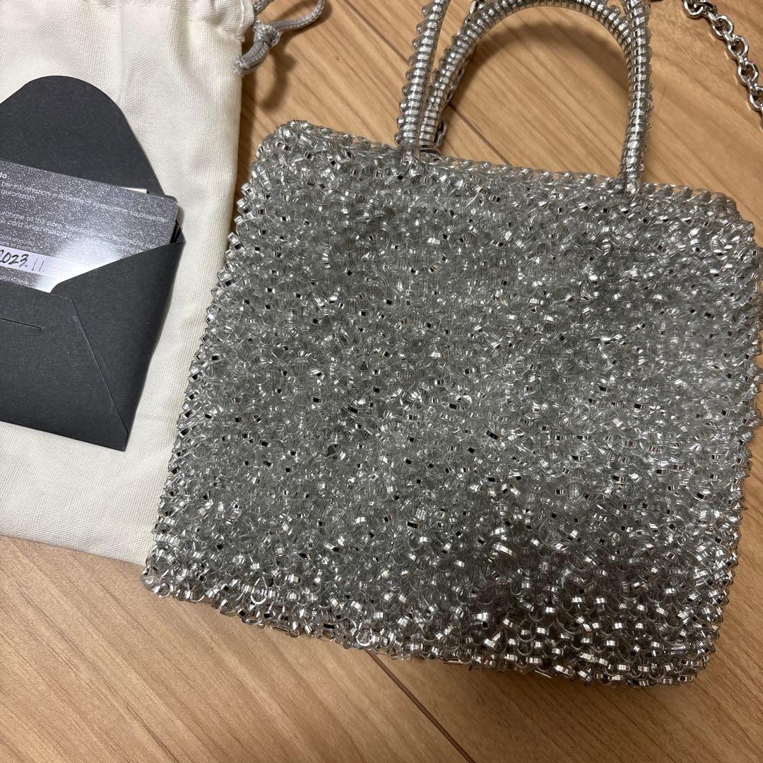 ANTEPRIMA アンテプリマ ペルラ グリッター シルバー