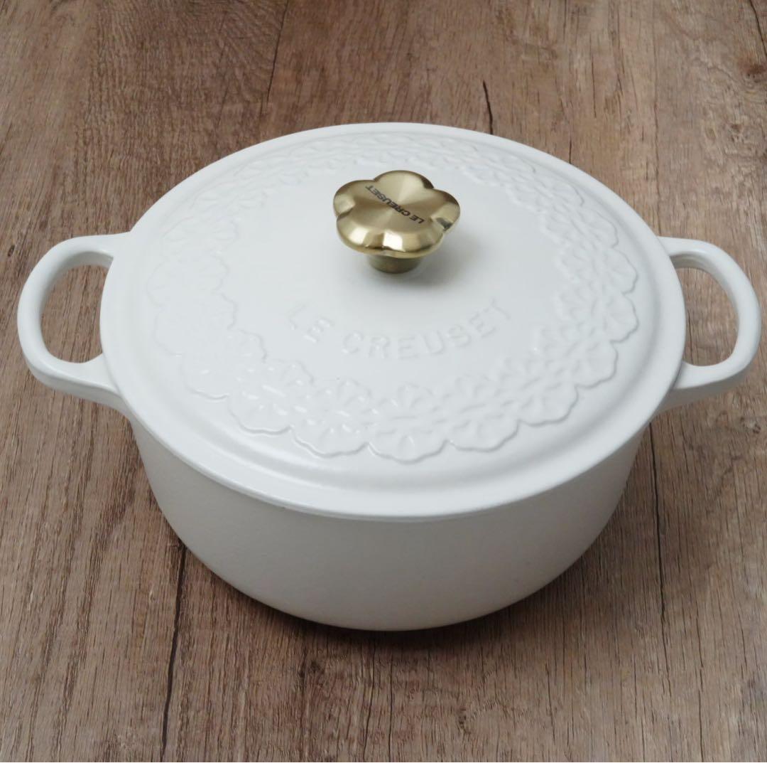 【美品】LE CREUSET　シグニチャーココット ロンド コットン　20cm