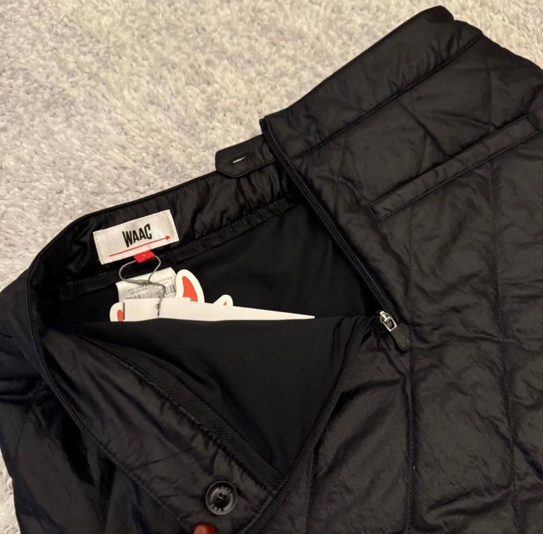 WAAC ワック 2wayスカート 中綿キルティング 暖かい ブラック 新品