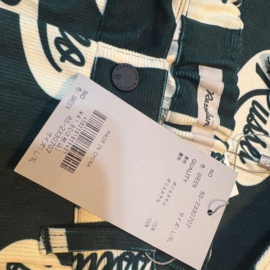 【RUSSELUNO】新品コーデュロイ総ロゴジャケットパンツ上下セット　Ｌ