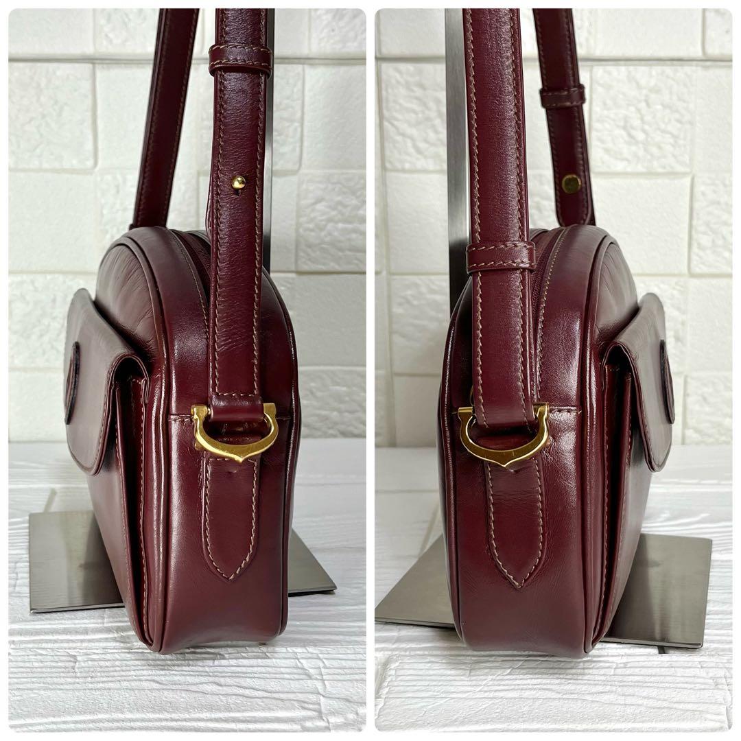 ✨上美品✨☘️Cartier☘️✨ショルダーバッグ✨肩掛け✨マストライン✨ボルドー✨