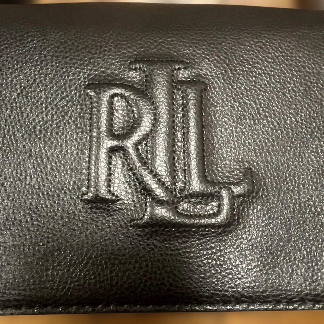 極美品　ローレンラルフローレン レザー ショルダー ロゴ 型押し クロスボディ