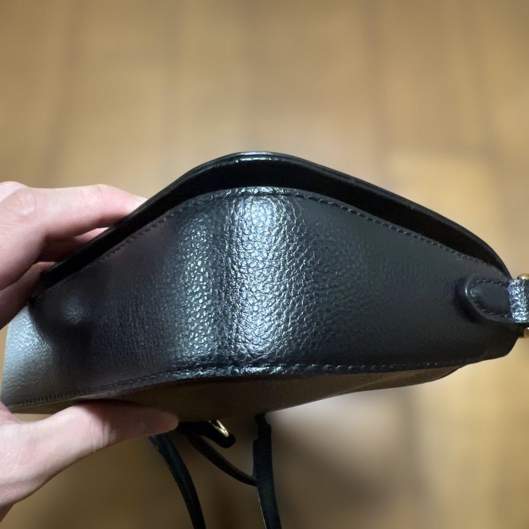 極美品　ローレンラルフローレン レザー ショルダー ロゴ 型押し クロスボディ