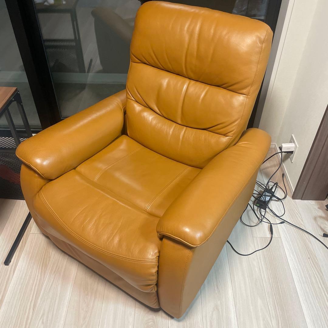 ニトリ　Nビリーバ　1人掛け電動ソファ　茶／ベージュ　値下げ