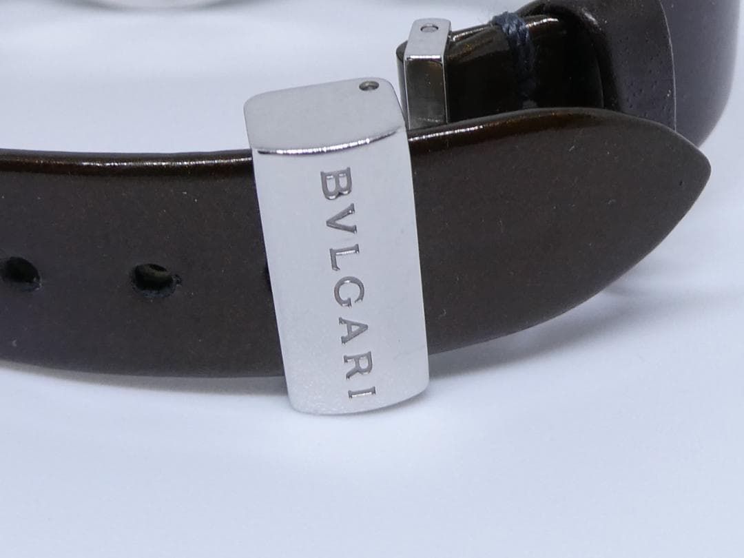 み*え様 再値下げ　BVLGARI B.zero1 青文字盤 茶色ストラップ