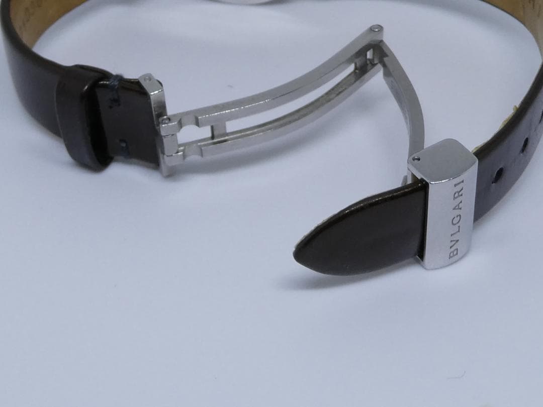 み*え様 再値下げ　BVLGARI B.zero1 青文字盤 茶色ストラップ