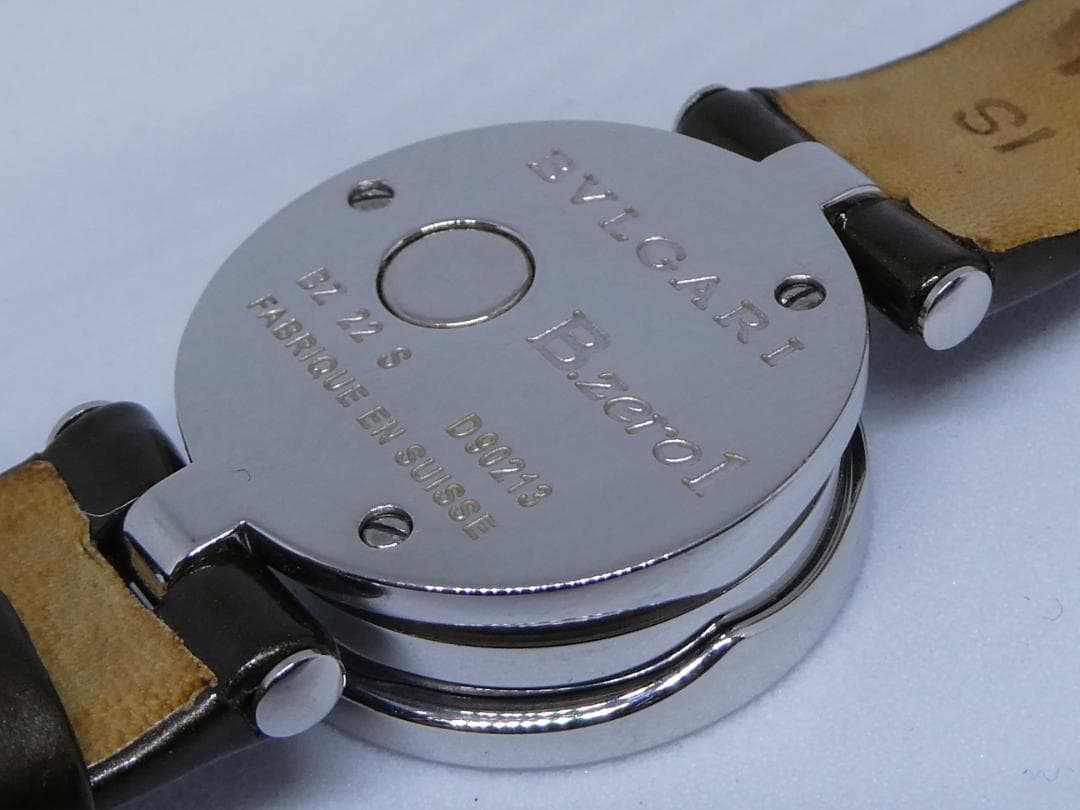 み*え様 再値下げ　BVLGARI B.zero1 青文字盤 茶色ストラップ