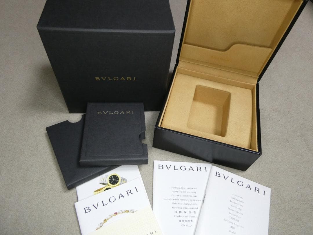 み*え様 再値下げ　BVLGARI B.zero1 青文字盤 茶色ストラップ