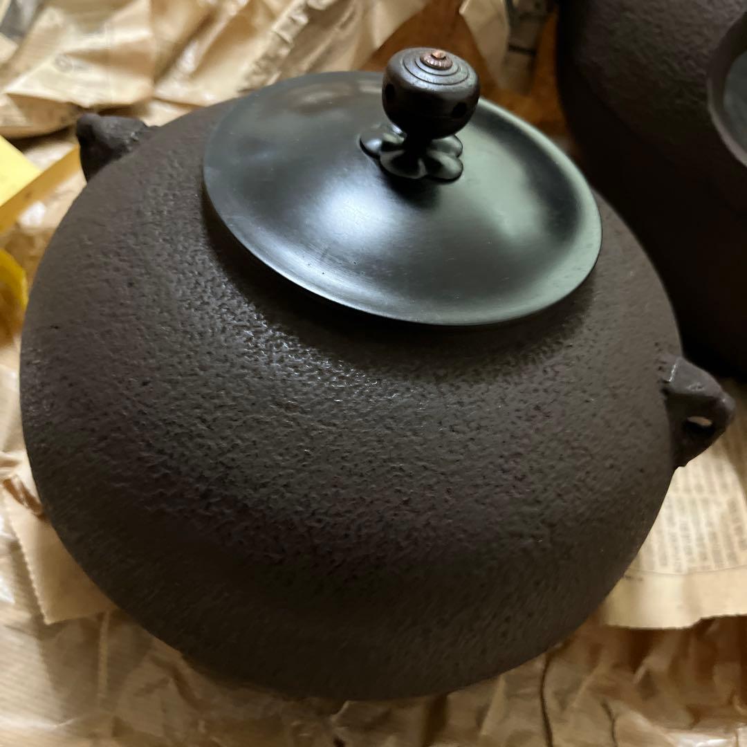 鉄瓶・茶釜　風炉釜　鬼面風炉　30センチ