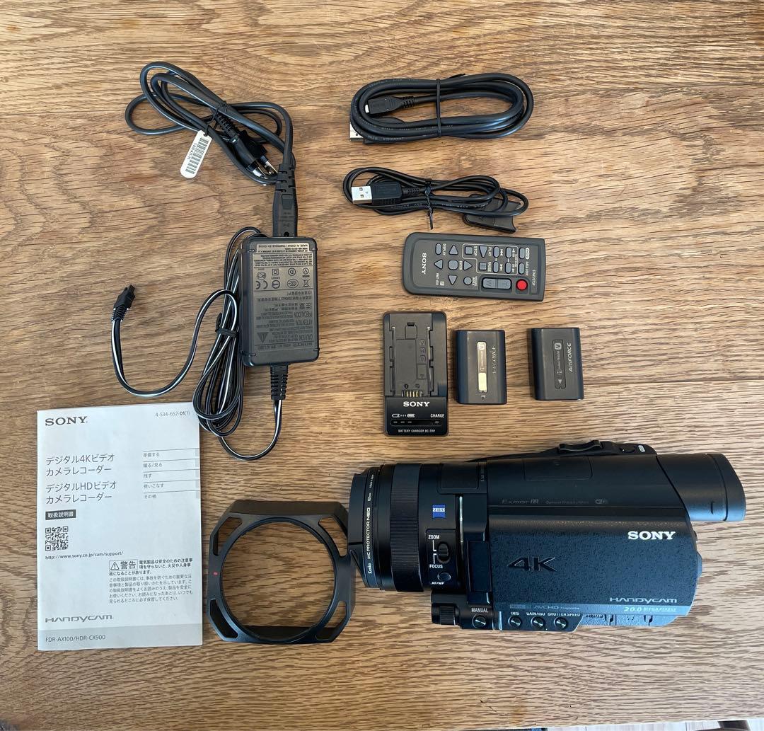 【美品】ソニー SONY FDR-AX100 4K ビデオカメラ